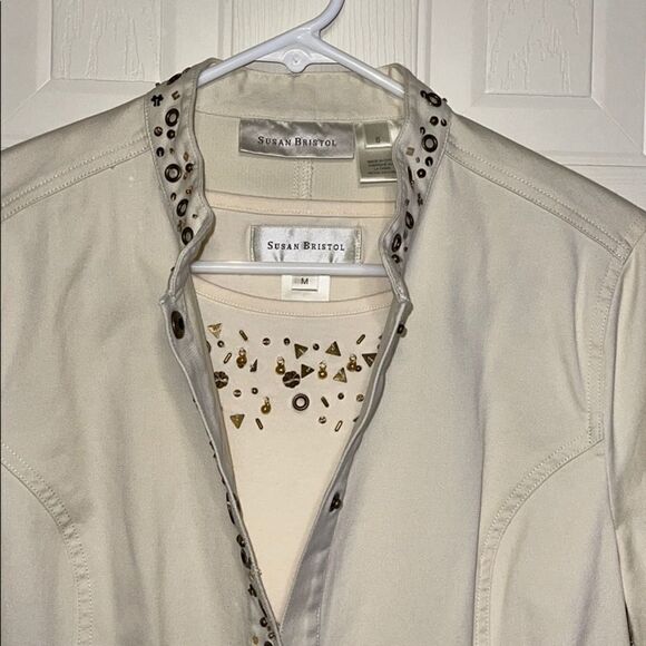 Susan Bristol TWO (2) Piece | Safari Line | Jacket and Matching Top Size 8 - Picture 12 of 16
